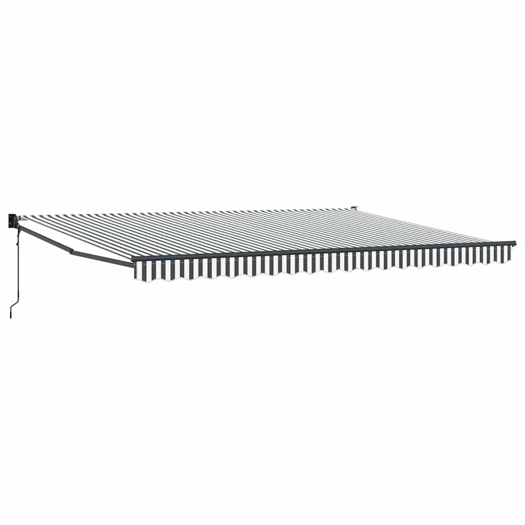 Vidaxx ausziehbare Markise 4,5x3 m Stoff und Aluminium Anthrazit und Weiß