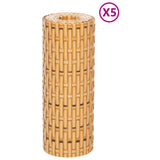 Vidaxl Balkon Bildschirme 5 ST 255x19 cm Poly Rattan Hellbraun - afbeelding 3