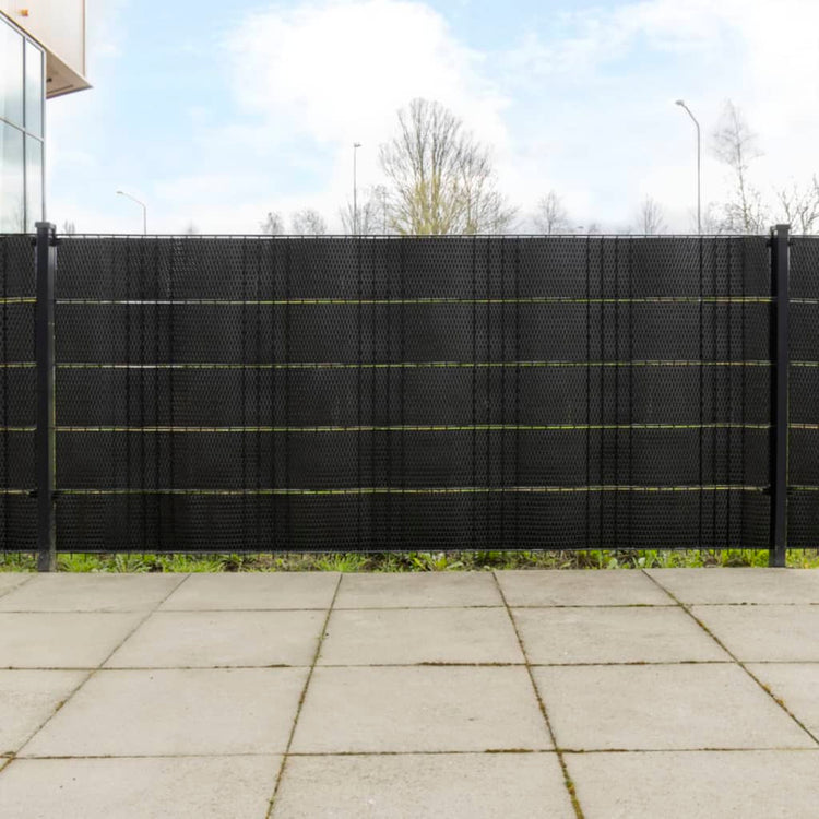 Vidaxl Balkon Bildschirme 5 ST 255x19 cm Poly Rattan Schwarz