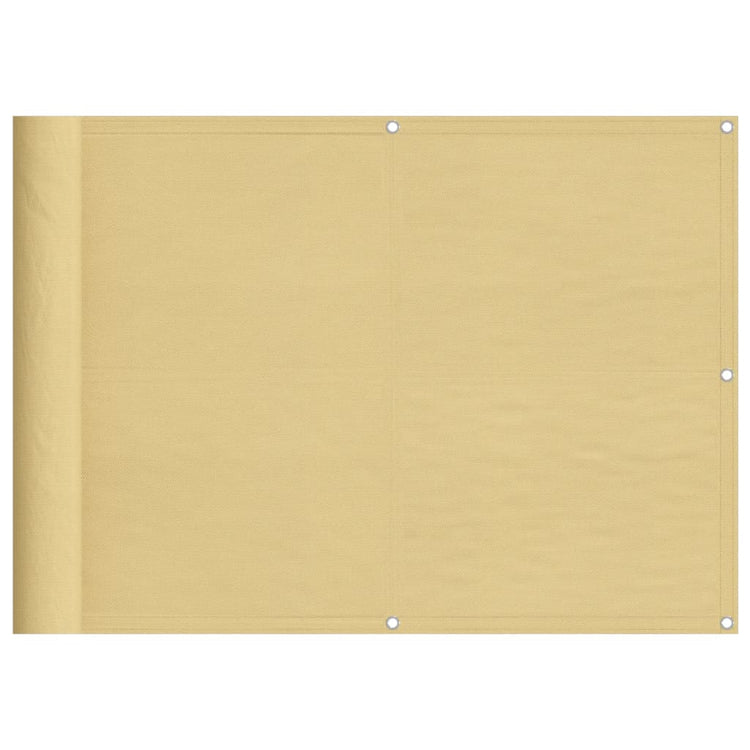VIDAXL -Balkon -Bildschirm 75 x 500 cm 100% Oxford Polyester Sand -Colored