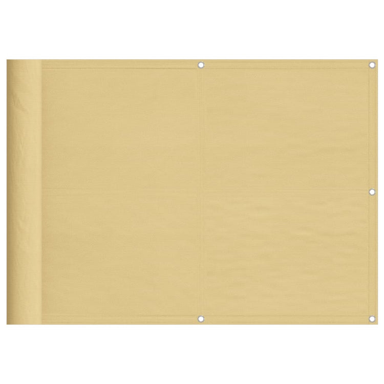 VIDAXL -Balkon -Bildschirm 75x600 cm 100% Oxford Polyester Sand -Colored
