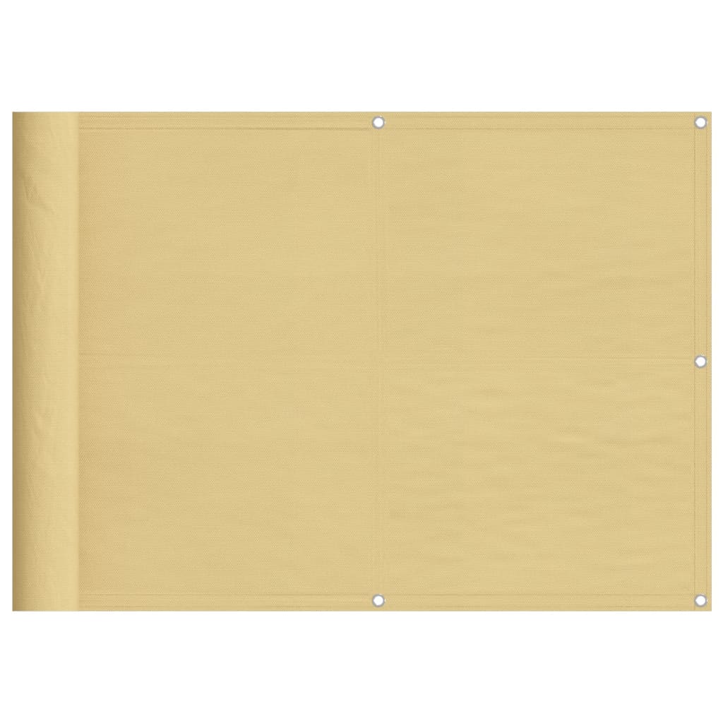 Vidaxx Balkonschirm 75x1000 cm 100 % Oxford-Polyester sandfarben