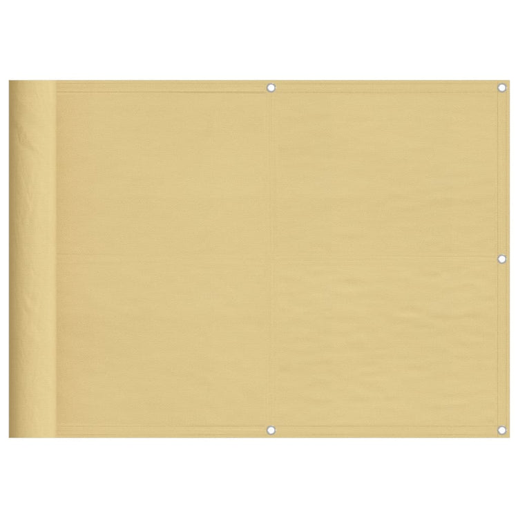 Vidaxx Balkonschirm 75x1000 cm 100 % Oxford-Polyester sandfarben