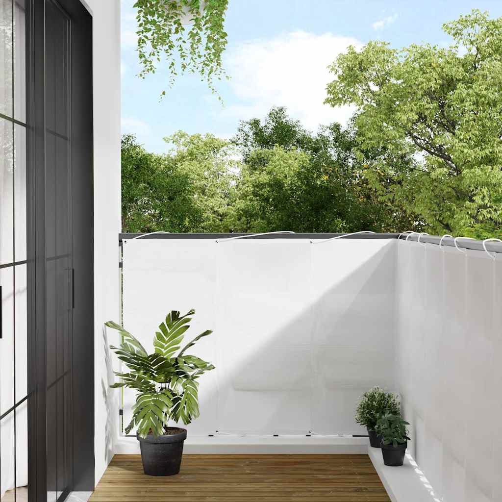 Vidaxl Balkon Bildschirm 120 x 800 cm 100% Oxford Polyester Weiß