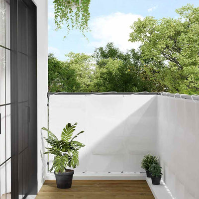 Vidaxl Balkon Bildschirm 120 x 800 cm 100% Oxford Polyester Weiß