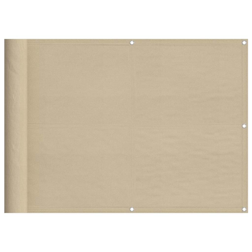 Vidaxx Balkonschirm 75x1000 cm 100 % Oxford-Polyester beige
