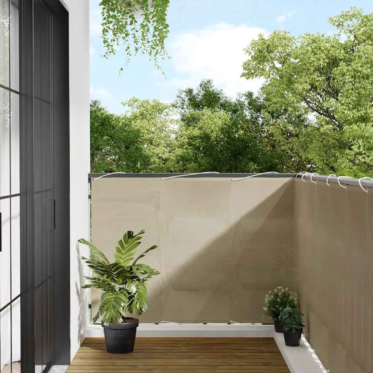Vidaxx Balkon-Sichtschutz 120 x 700 cm, 100 % Oxford-Polyester, Beige
