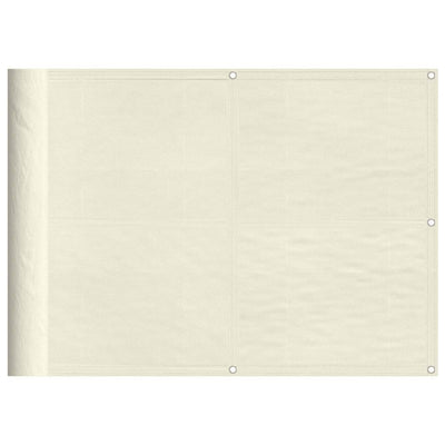 VIDAXL -Balkon -Bildschirm 75x800 cm 100% Oxford Polyester creme -geläutet