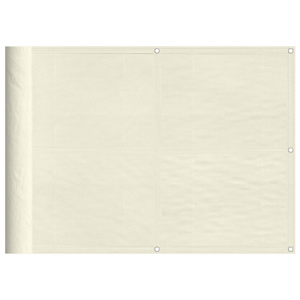 Vidaxx Balkonschirm 75x1000 cm 100 % Oxford-Polyester cremefarben