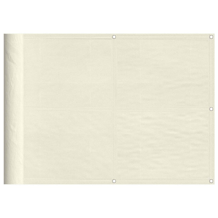 Vidaxx Balkonschirm 75x1000 cm 100 % Oxford-Polyester cremefarben