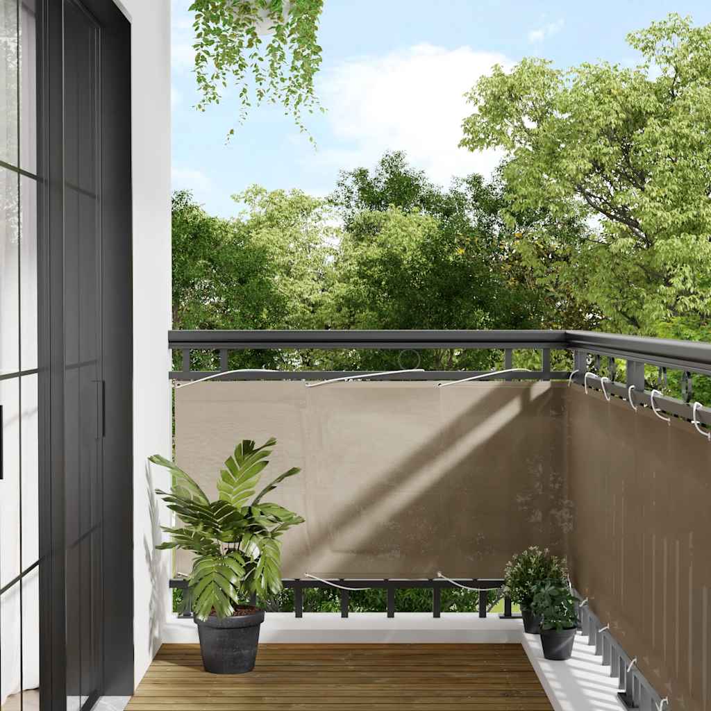 Vidaxx Balkon-Sichtschutz 75 x 700 cm, 100 % Oxford-Polyester, Taupe