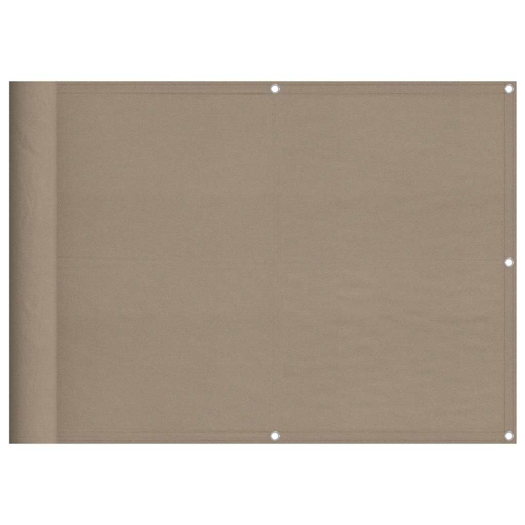 Vidaxx Balkonschirm 75x800 cm 100 % Oxford-Polyester Taupe