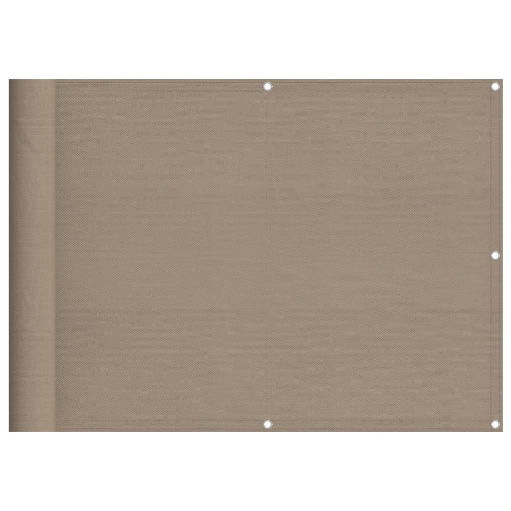 Vidaxx Balkonschirm 75x1000 cm 100 % Oxford-Polyester Taupe