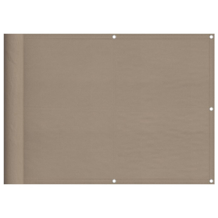 Vidaxx Balkonschirm 75x1000 cm 100 % Oxford-Polyester Taupe