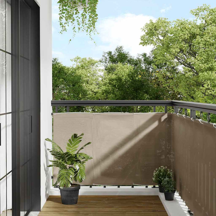 Vidaxx Balkon-Sichtschutz 90 x 800 cm, 100 % Oxford-Polyester, Taupe