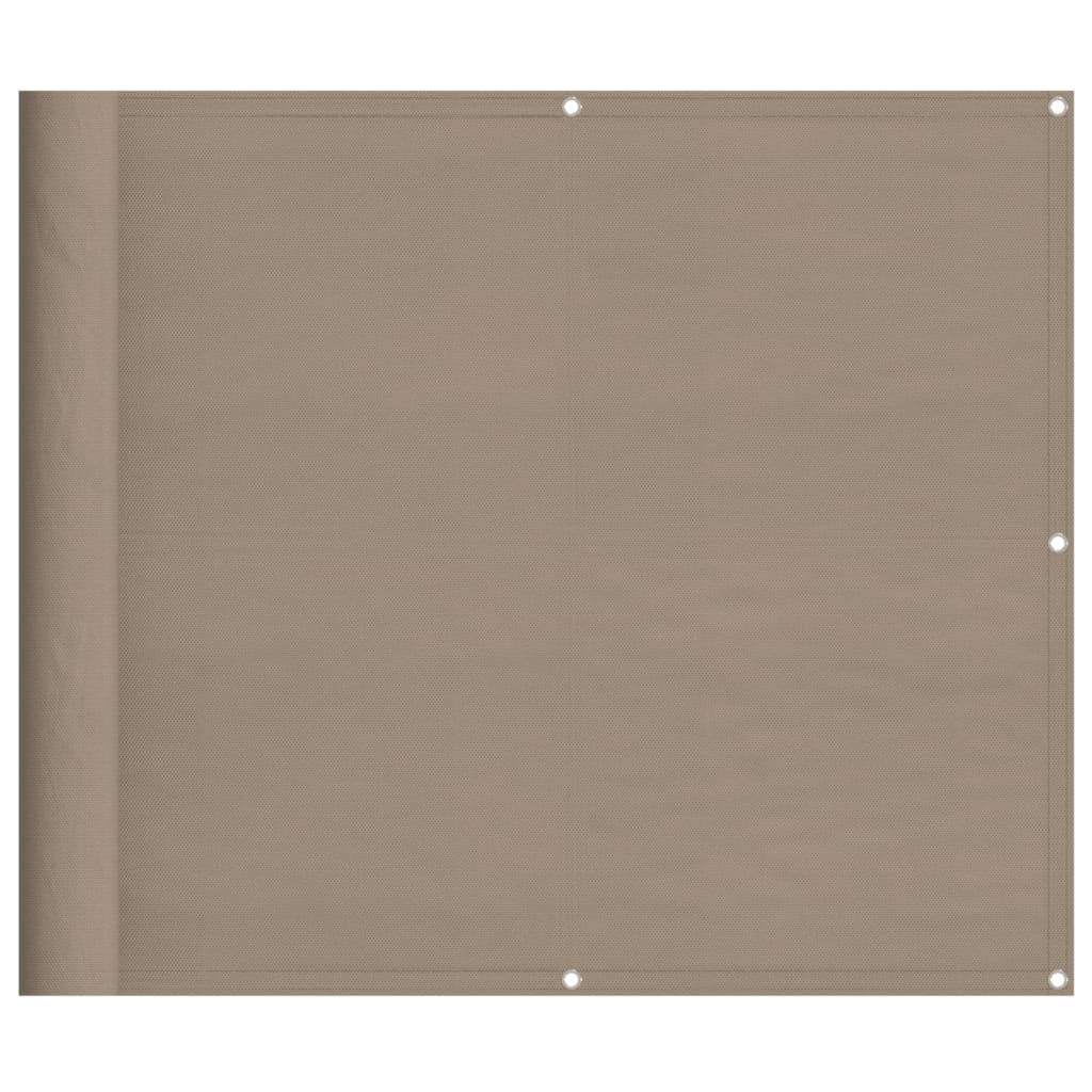 Vidaxx Balkon-Sichtschutz 90 x 1000 cm, 100 % Oxford-Polyester, Taupe