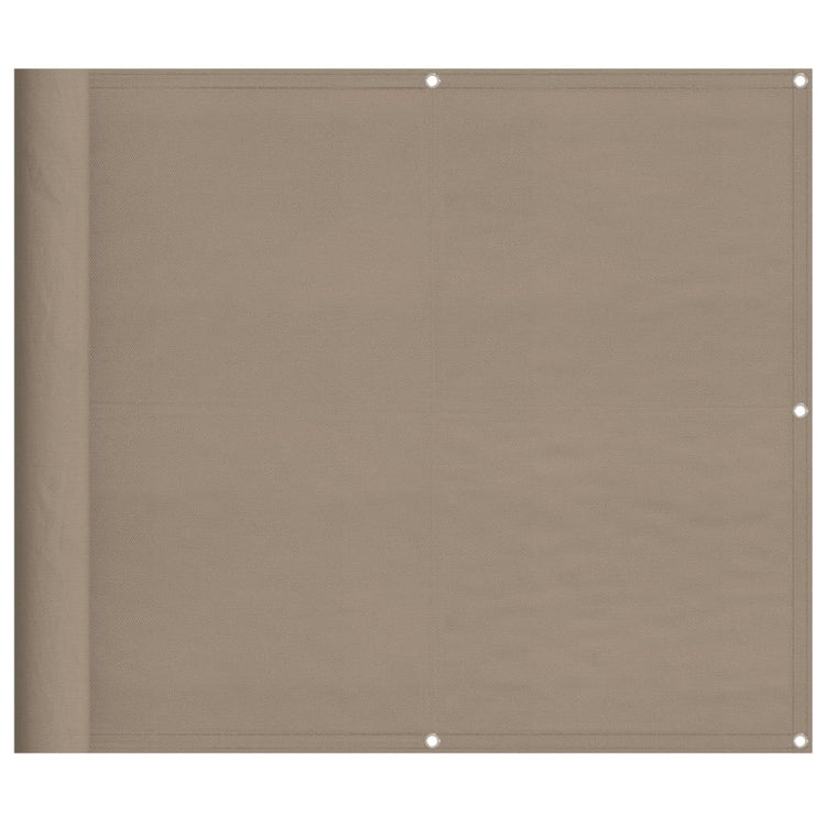 Vidaxx Balkon-Sichtschutz 90 x 1000 cm, 100 % Oxford-Polyester, Taupe