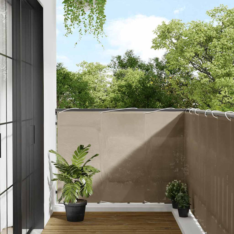 Vidaxx Balkon-Sichtschutz 120 x 700 cm, 100 % Oxford-Polyester, Taupe