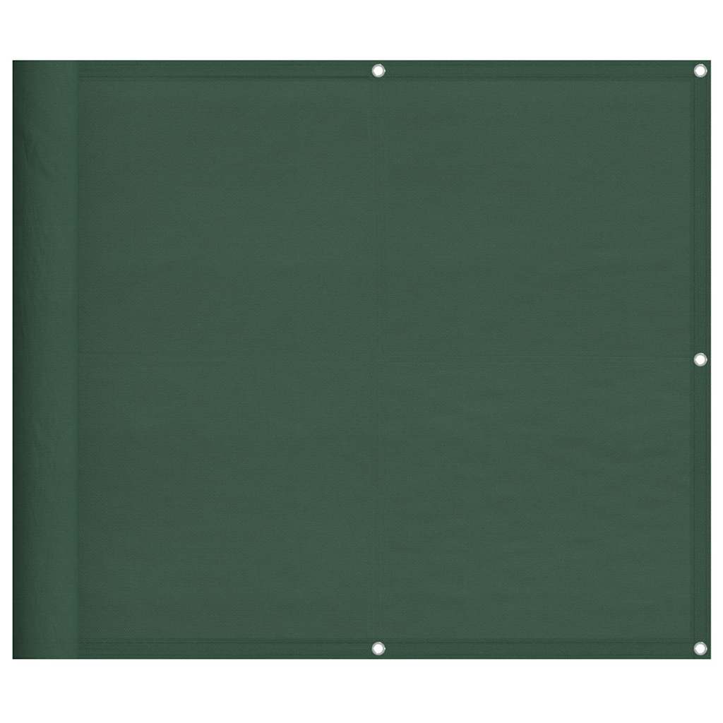 Vidaxx Balkonschirm 90x800 cm 100 % Oxford-Polyester dunkelgrün