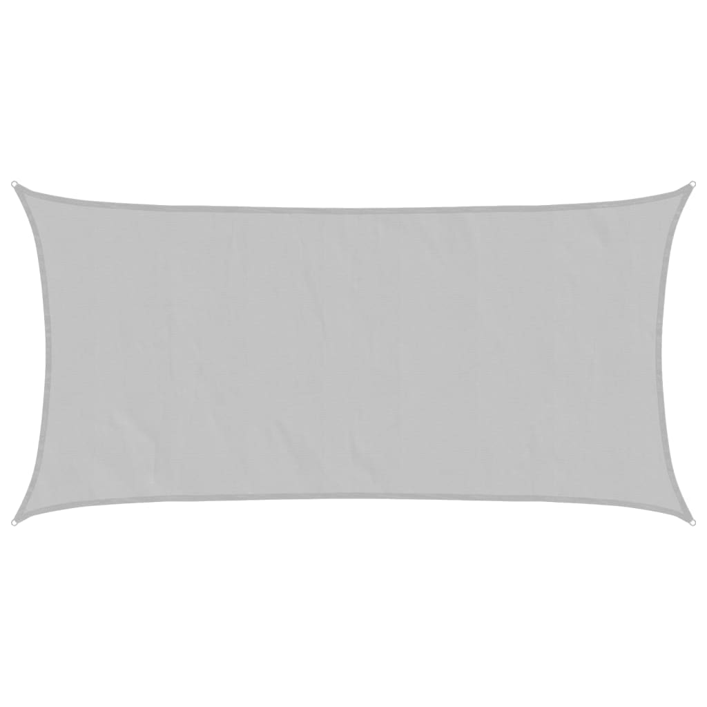 Vidaxl Sonnensegel 5x2,5 m 100 % Polyester Oxford hellgrau