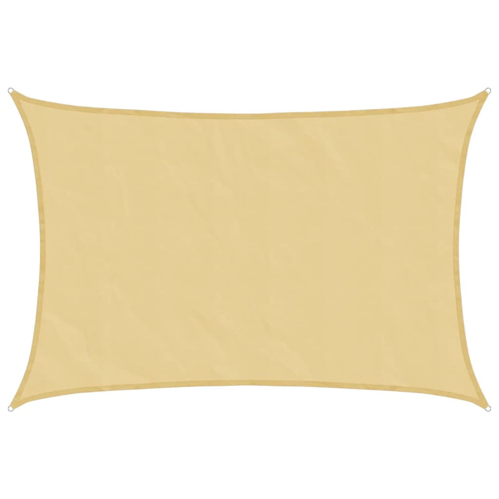Vidaxl Zonnezeil 4,5 x 3,5 m 100% Polyester Oxford Sand -Colored