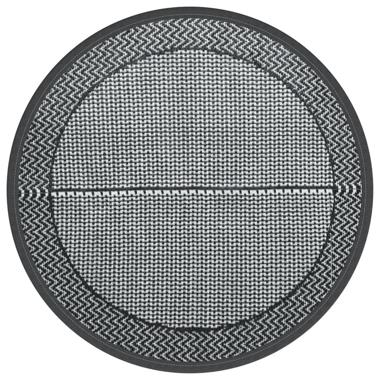 Vidaxl außerhalb des Teppichs Ø120 cm Polypropengrau
