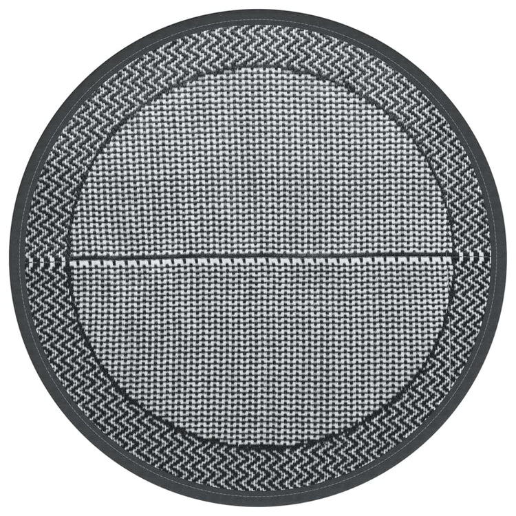 Vidaxl außerhalb des Teppichs Ø160 cm Polypropengrau
