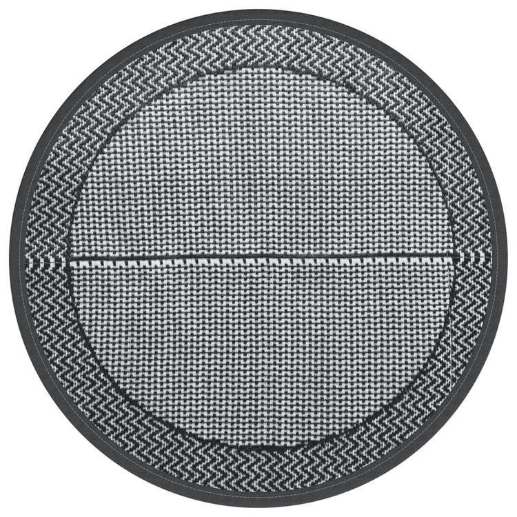 Vidaxl außerhalb Teppich Ø 200 cm Polypropengrau