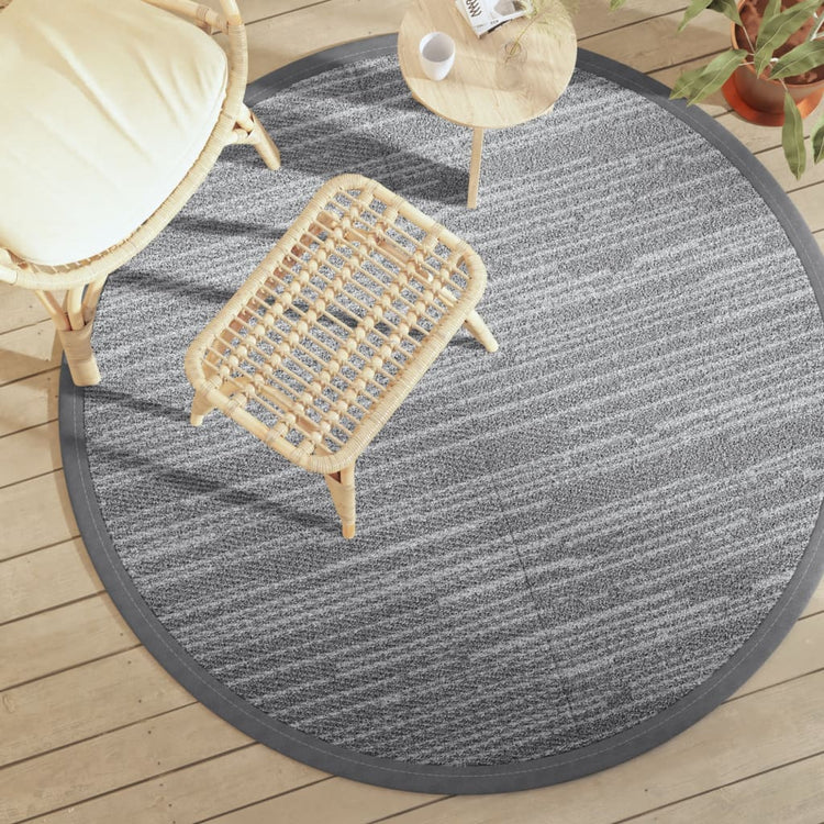 Vidaxl außerhalb Teppich Ø 160 cm Polypropengrau