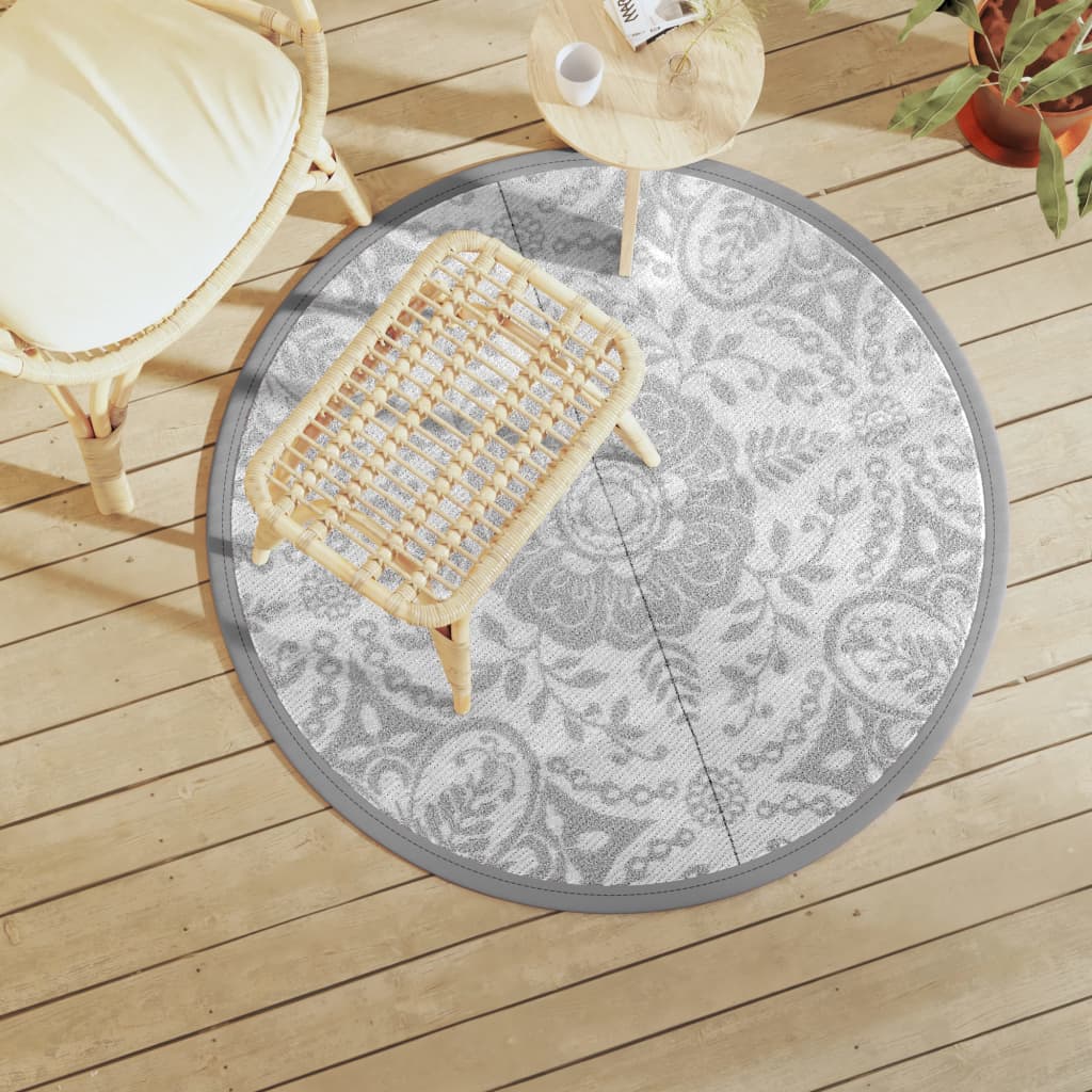 Vidaxx Outdoor-Teppich Arakil ø 120 cm Polypropylen hellgrau