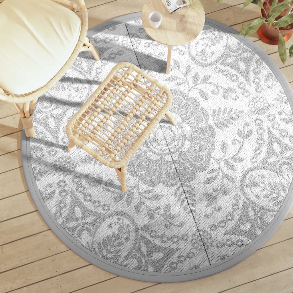 Vidaxx Outdoor-Teppich Arakil ø160 cm Polypropylen hellgrau