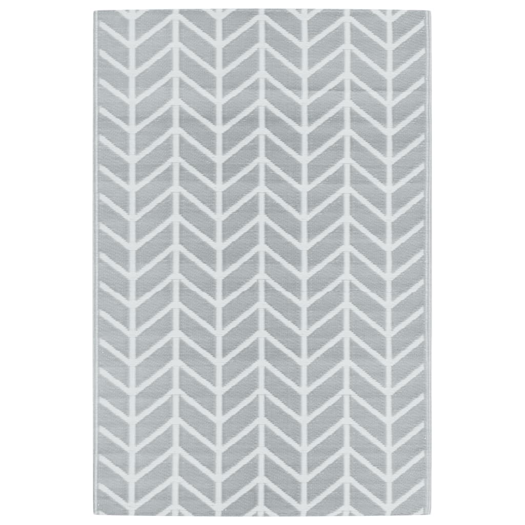 Vidaxl außerhalb Teppich 120x180 cm pp grau