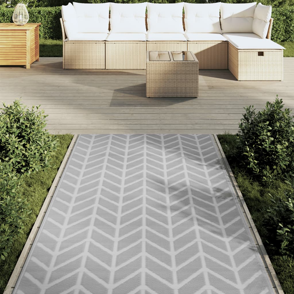 Vidaxl außerhalb Teppich 120x180 cm pp grau
