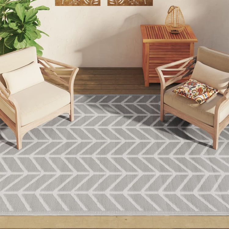 Vidaxl außerhalb des Teppichs 160x230 cm pp grau