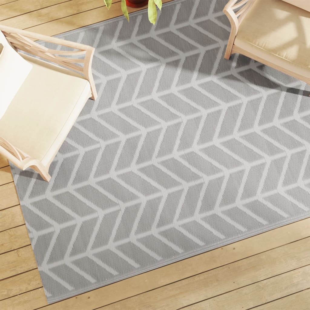 Vidaxl außerhalb des Teppichs 160x230 cm pp grau