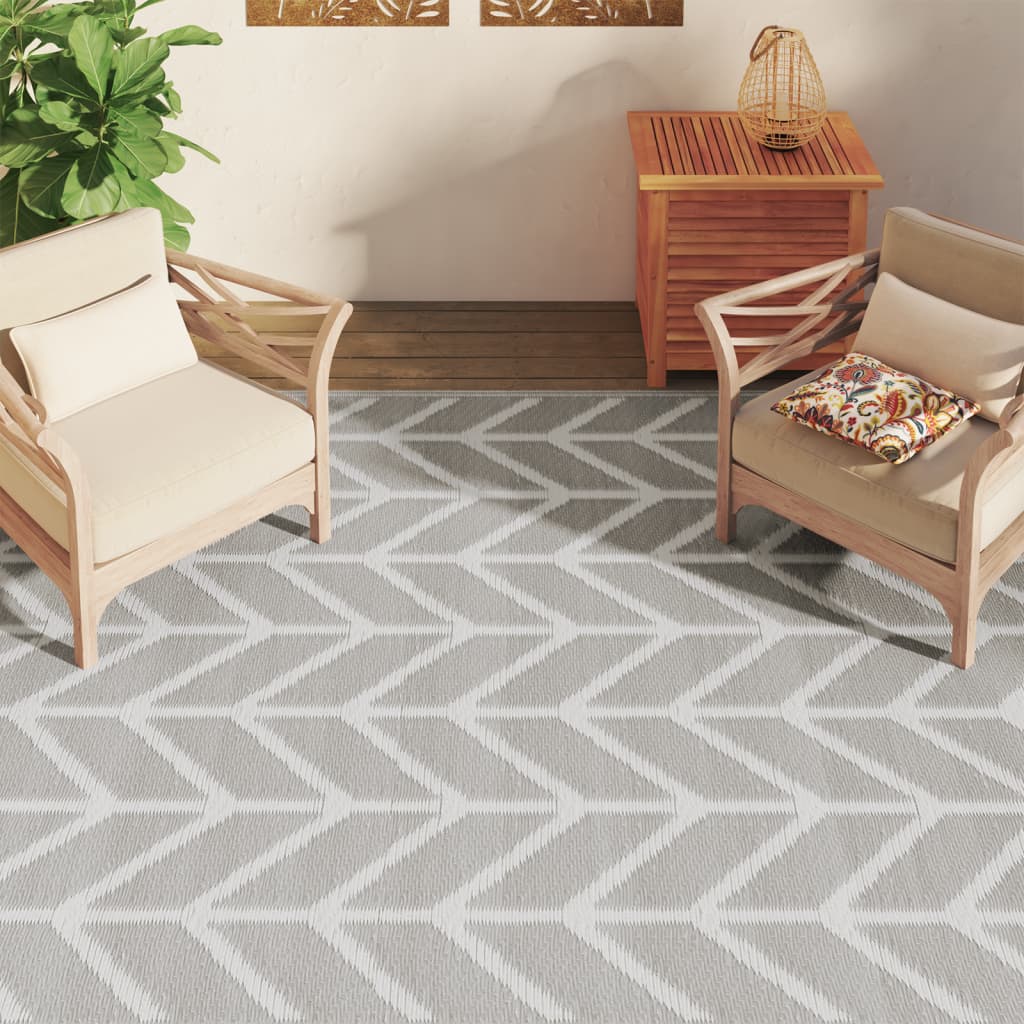 Vidaxl Outdoor Teppich 190x290 cm pp grau
