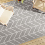 Vidaxl Outdoor Teppich 190x290 cm pp grau - afbeelding 1