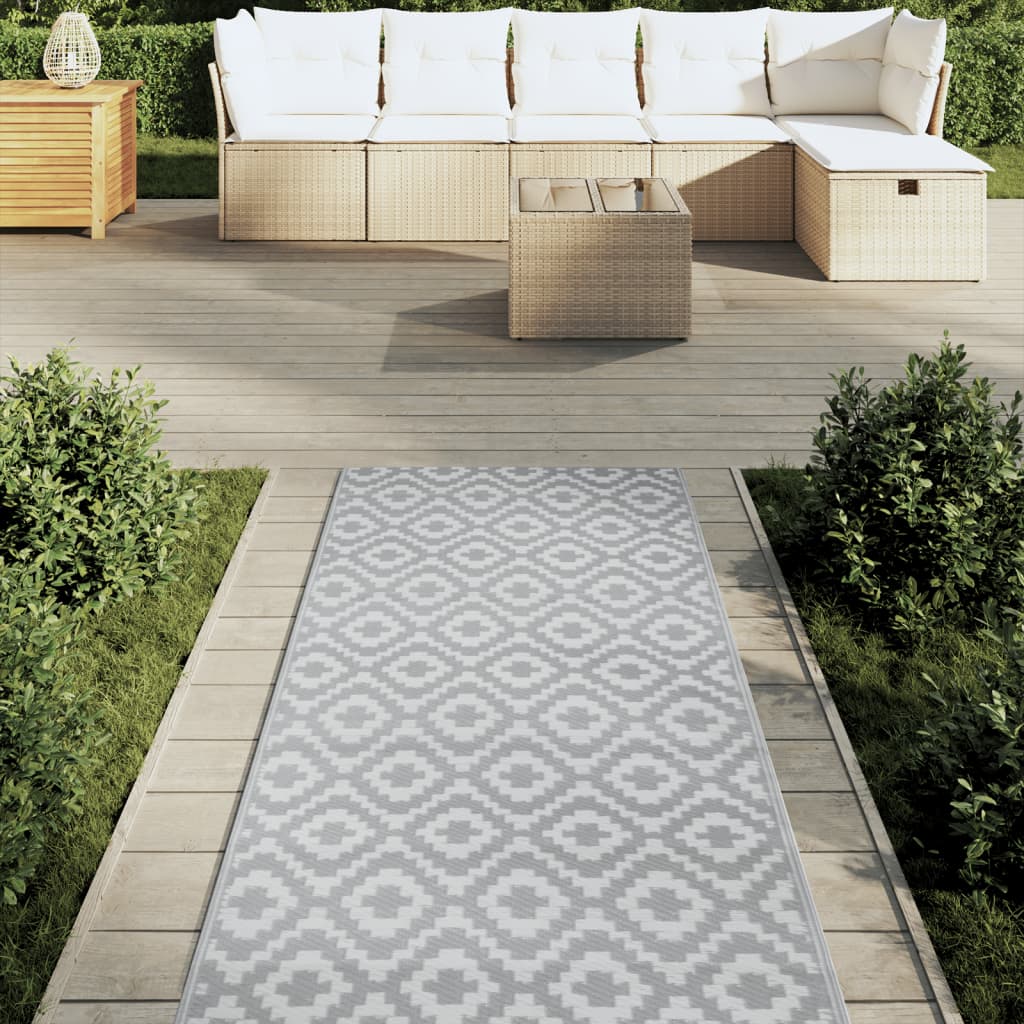 Vidaxx Outdoor-Teppich Arakil 80x250 cm PP grau