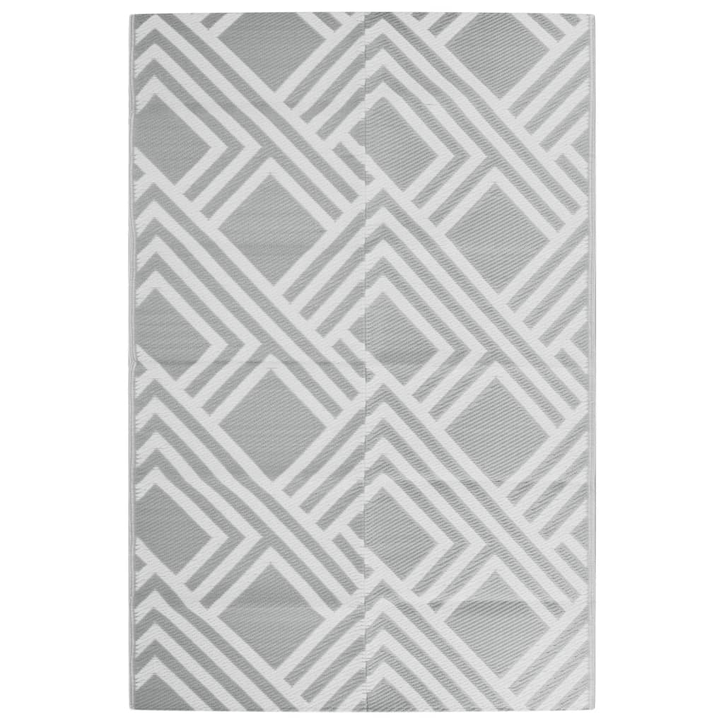 Vidaxl außerhalb Teppich 120x180 cm pp grau