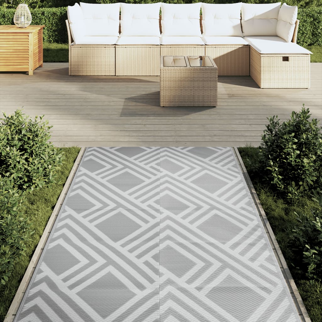 Vidaxl außerhalb Teppich 120x180 cm pp grau