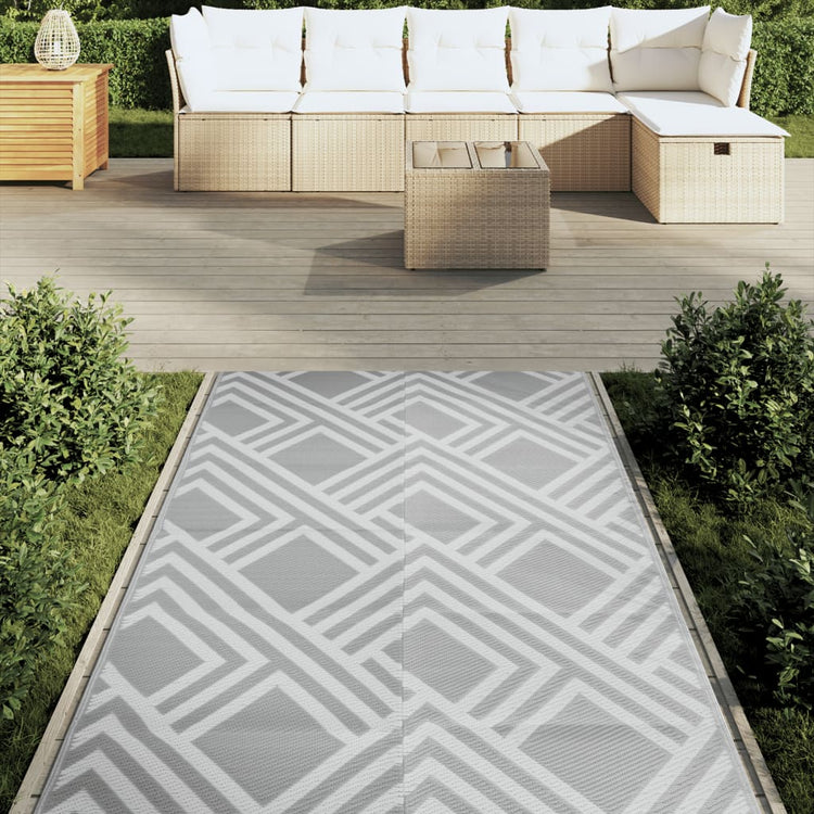 Vidaxl außerhalb Teppich 120x180 cm pp grau