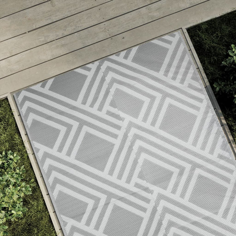 Vidaxl außerhalb Teppich 120x180 cm pp grau