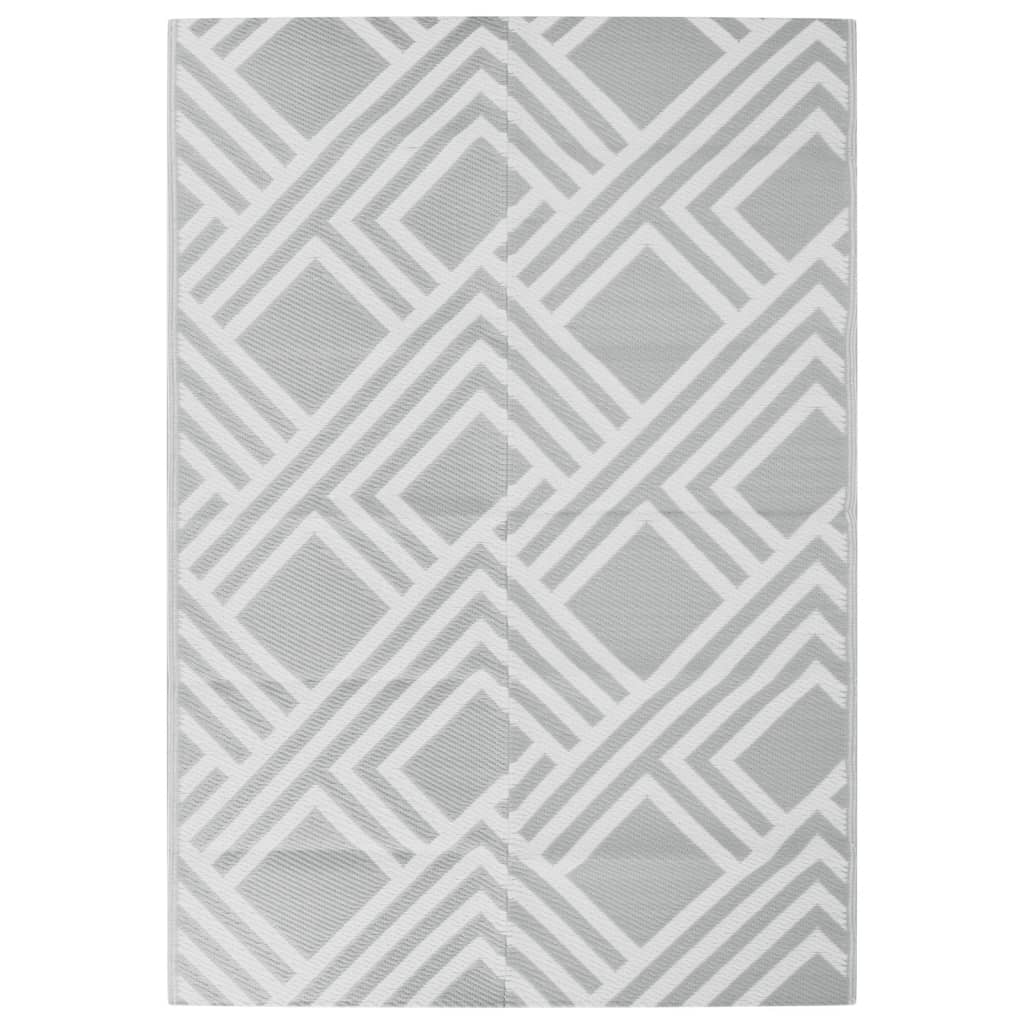 Vidaxl außerhalb des Teppichs 160x230 cm pp grau