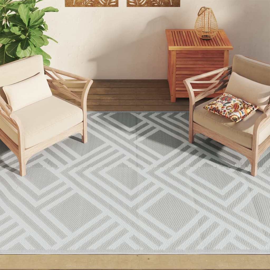 Vidaxl außerhalb des Teppichs 160x230 cm pp grau