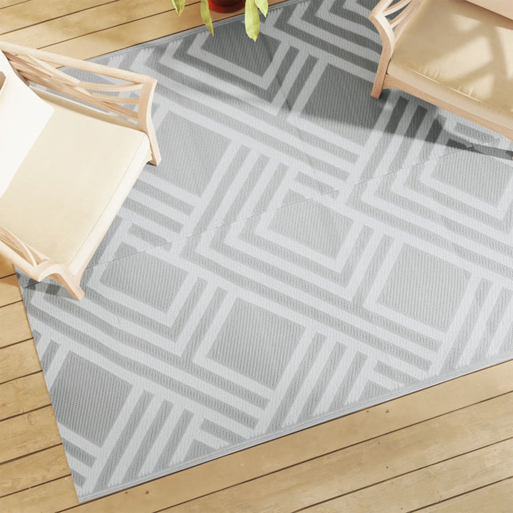 Vidaxl außerhalb des Teppichs 160x230 cm pp grau