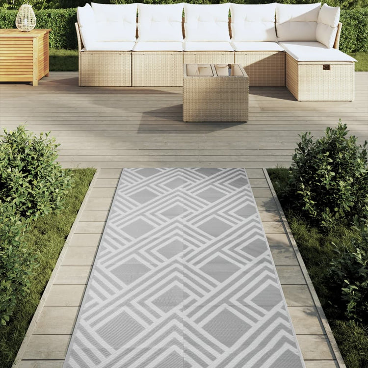 VIDAXL Outside Rug 80x250 cm Polypropengrau