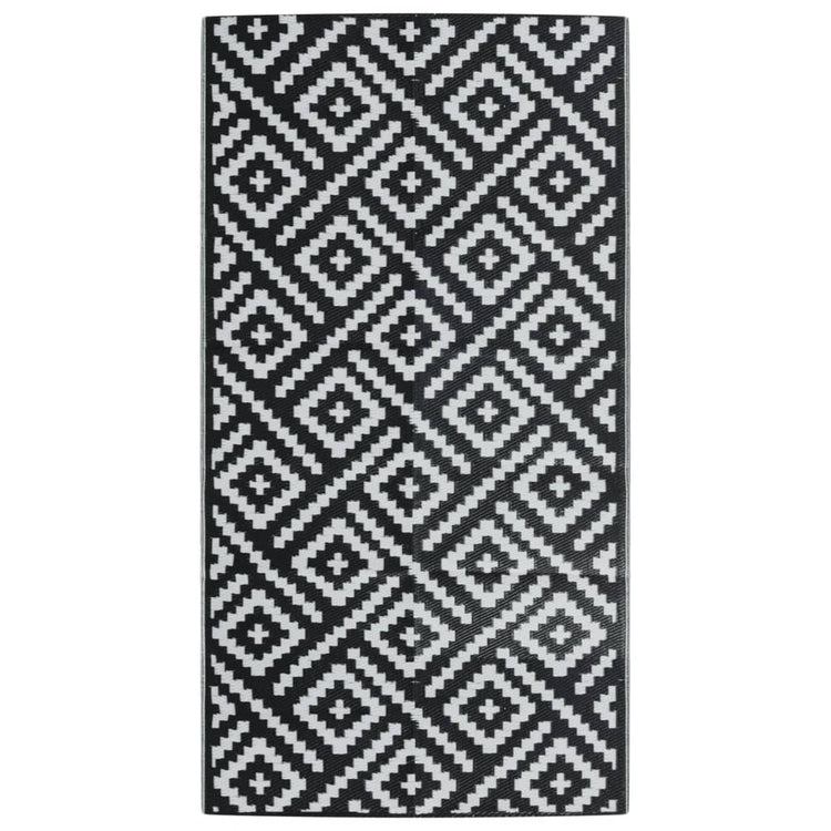 Vidaxx Outdoor-Teppich Arakil 80x150 cm PP weiß und schwarz
