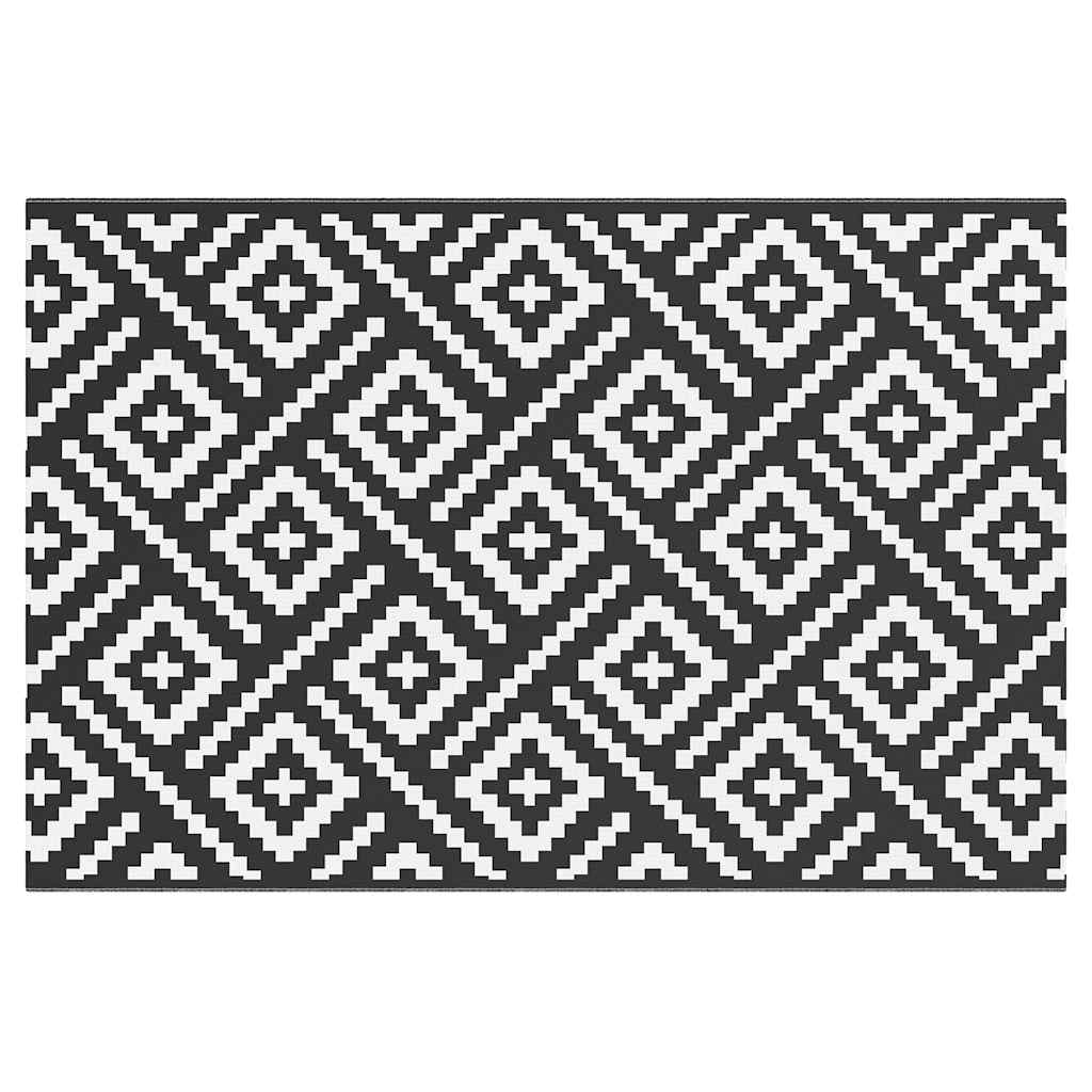 Vidaxx Outdoor-Teppich Arakil 120x180 cm PP weiß und schwarz