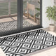 Vidaxx Outdoor-Teppich Arakil 120x180 cm PP weiß und schwarz