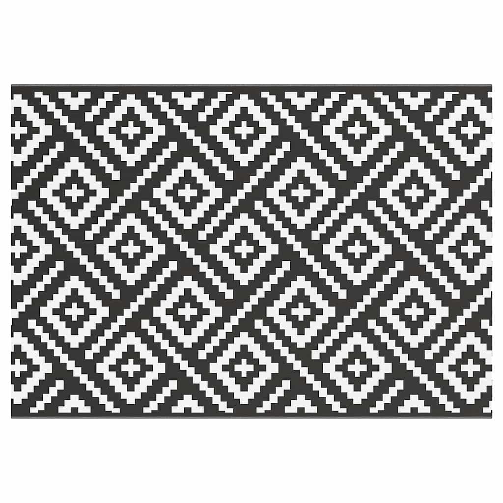 Vidaxx Outdoor-Teppich Arakil 160x230 cm PP weiß und schwarz